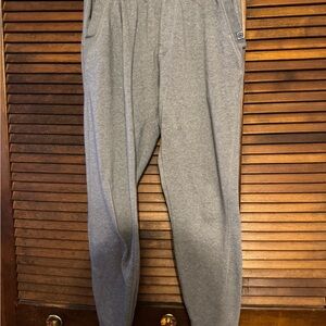 Gray Relaxed Fit Sweatpants with Elastic Cuffs